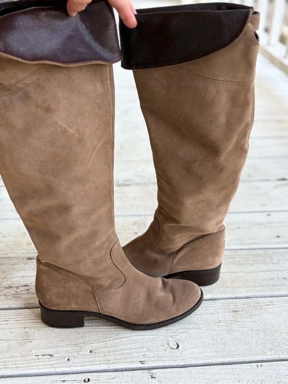 Lavorazione Artigiana Venise Collection Knee-High Suede Riding Boots - Size 39